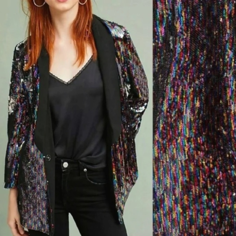 NWOT Cartonnier (ANTHROPOLOGIE) Multicolor Sequin Blazer- (SOLD OUT ONLINE)
